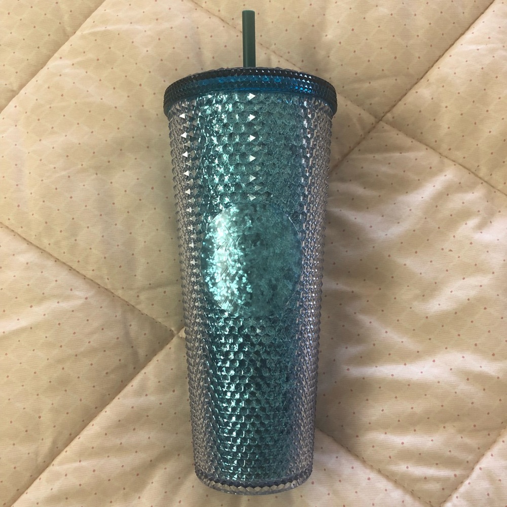 Starbucks Glittery Blue Studded Tumbler